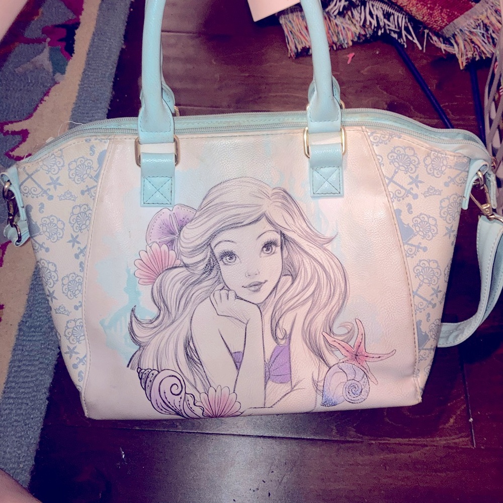 Loungefly Disney The Little Mermaid Blue Watercolor Satchel Bag